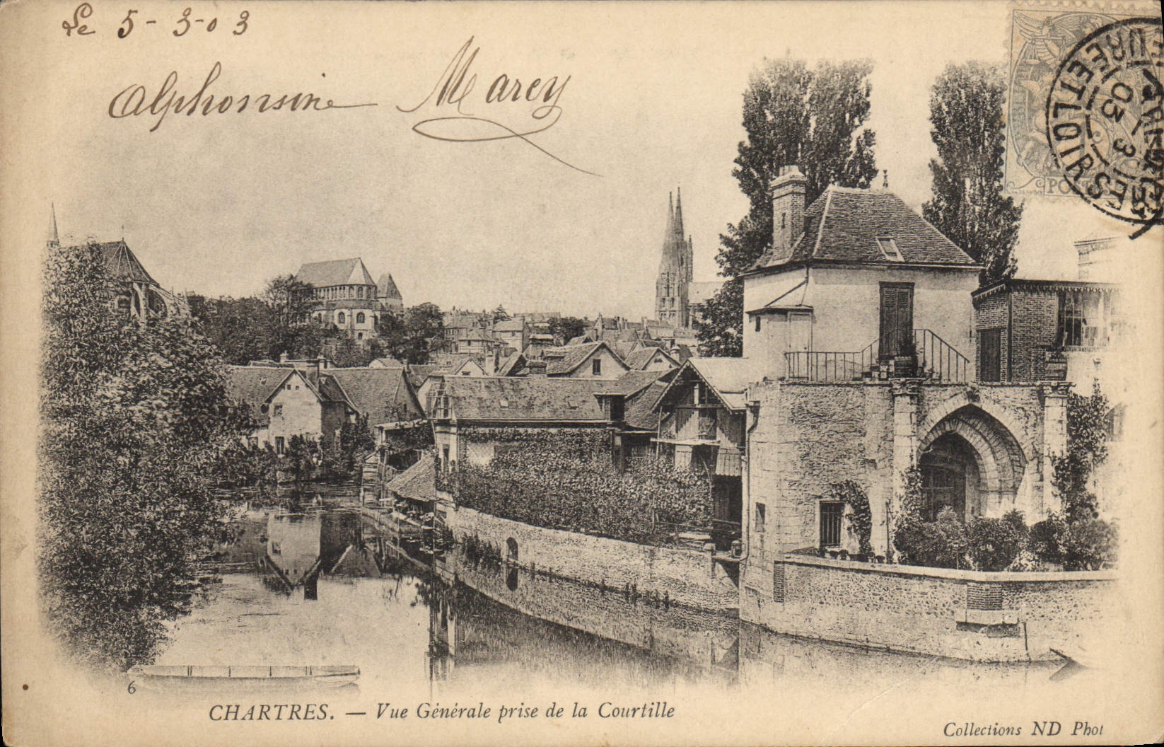 CPA Chartres Vue Generale prise de la Courtille 