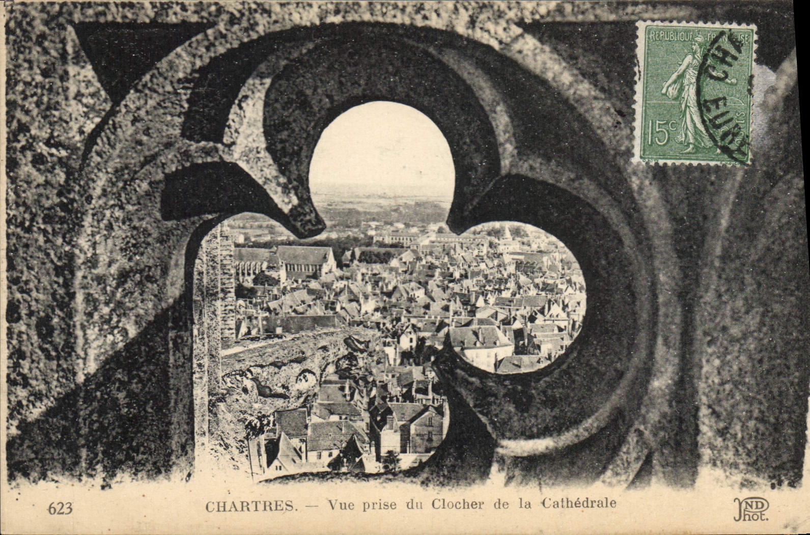 CPA Chartres Vue prise du Clocher de la Cathedrale 