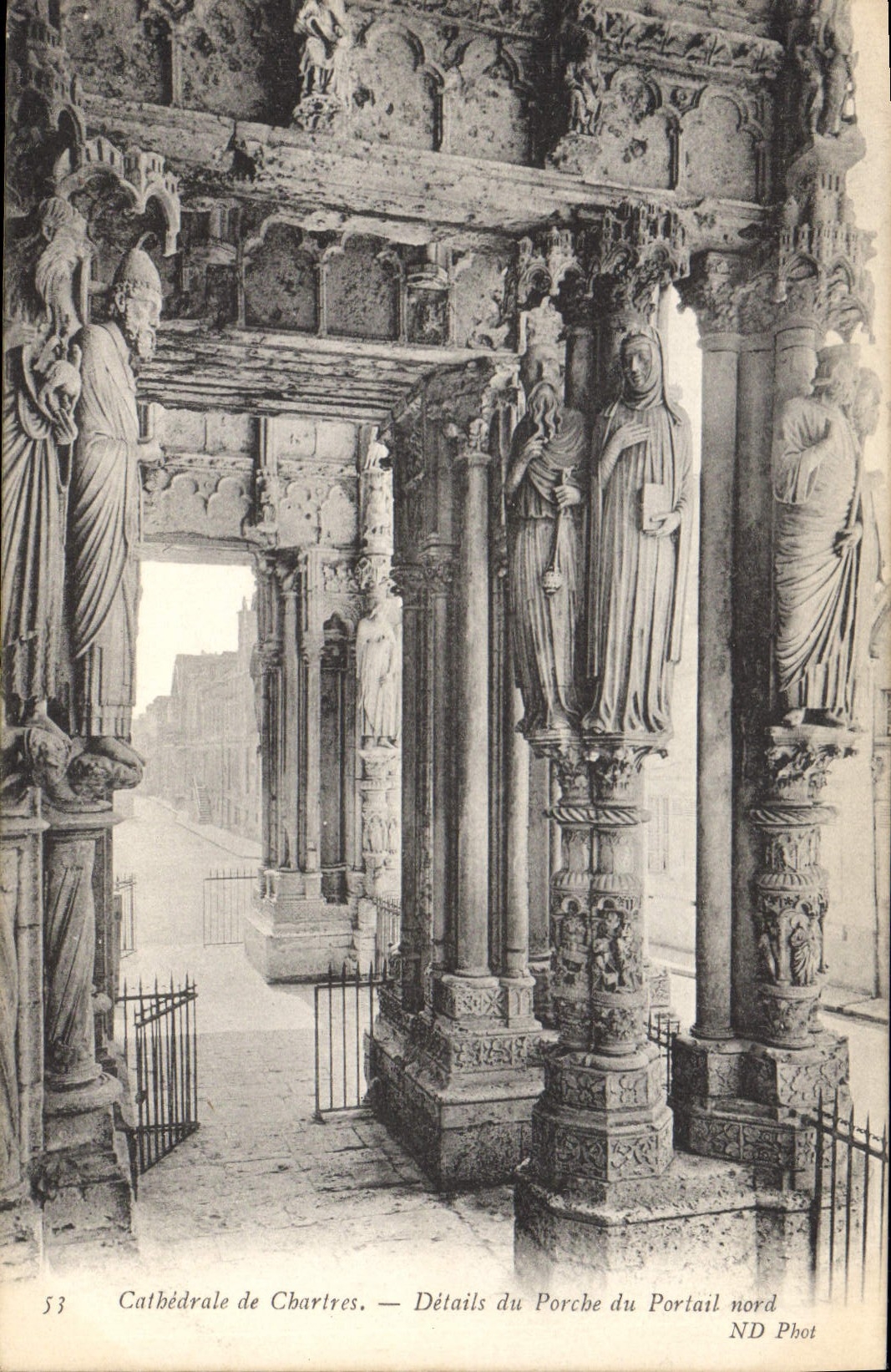 CPA Cathedrale de Chartres Detals du Porche du Portrail nord 