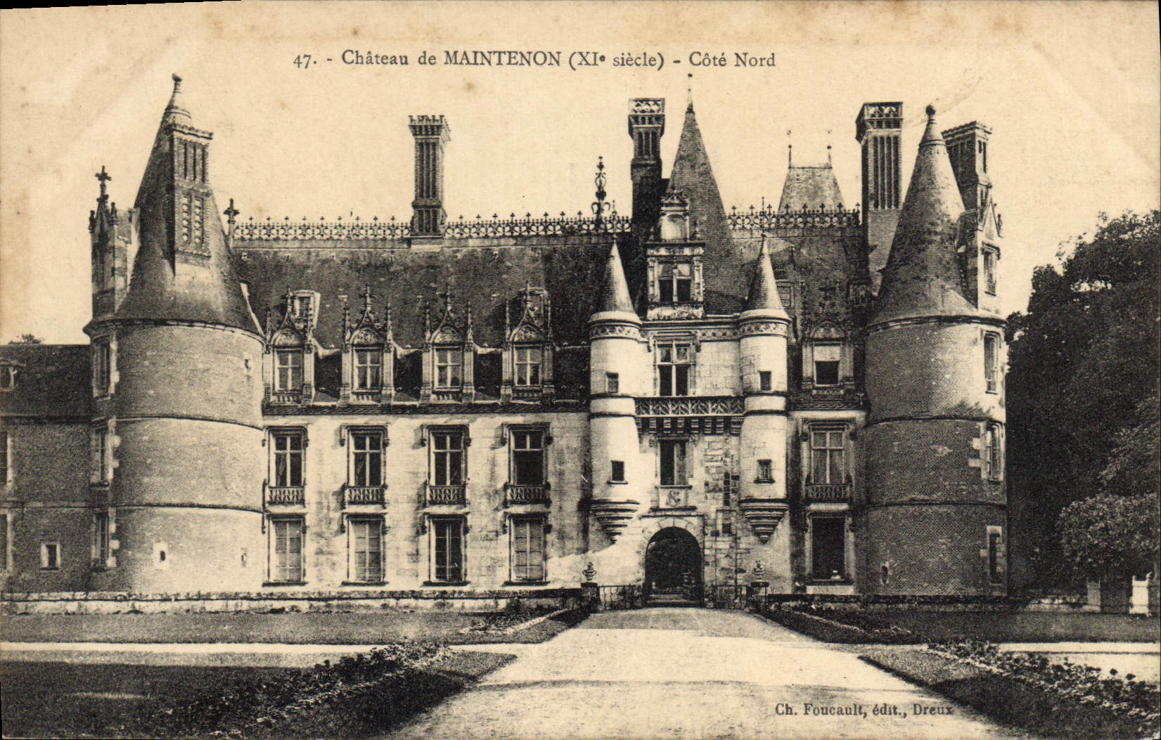 CPA Chateau de Maintenon XI siecle Cote Nord 