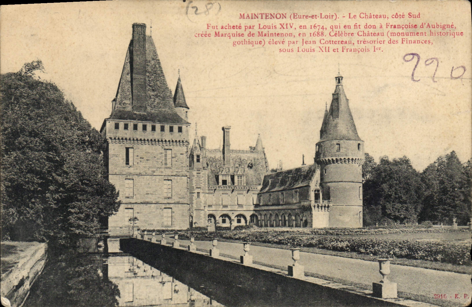 CPA Maintenon Eure et Loir Le Chateau cote Sud 
