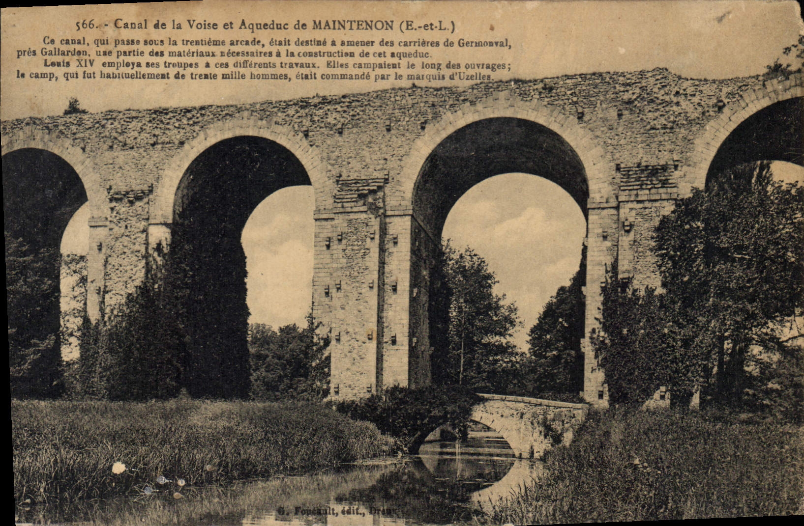 CPA Canal de la Voise et Aqueduc de Maintenon E et L