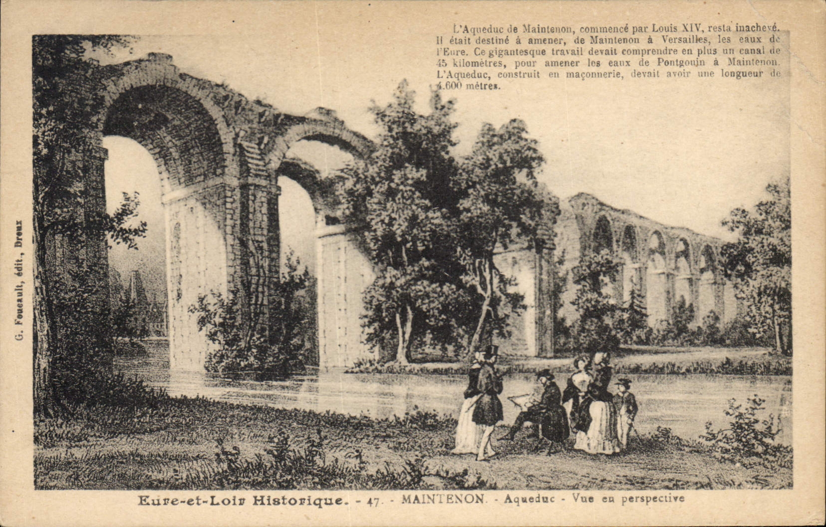 CPA Eure et Loir Historique Maintenon Aqueduc Vue en perspective