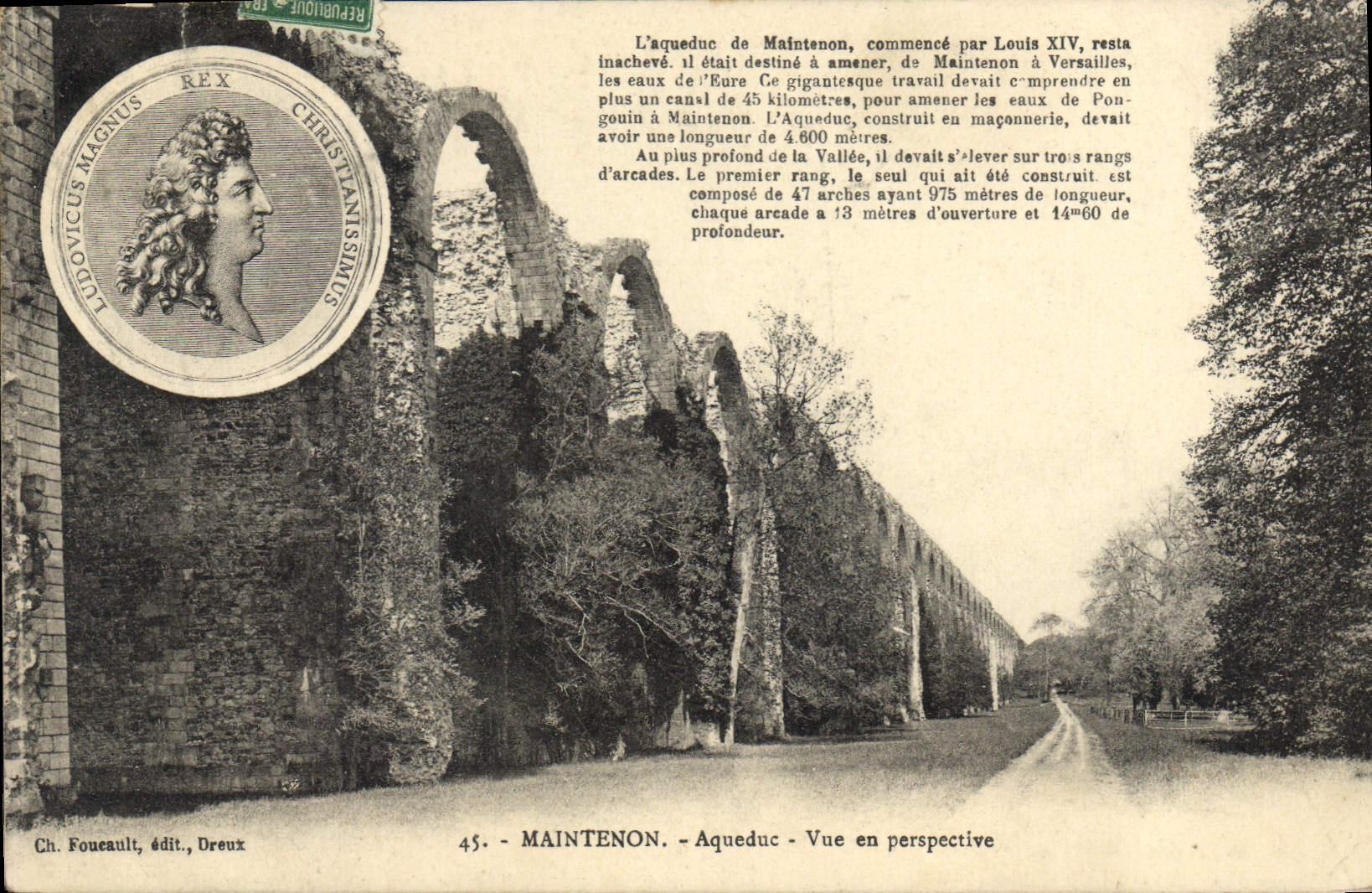 CPA Maintenon Aqueduc Vue en perspective 
