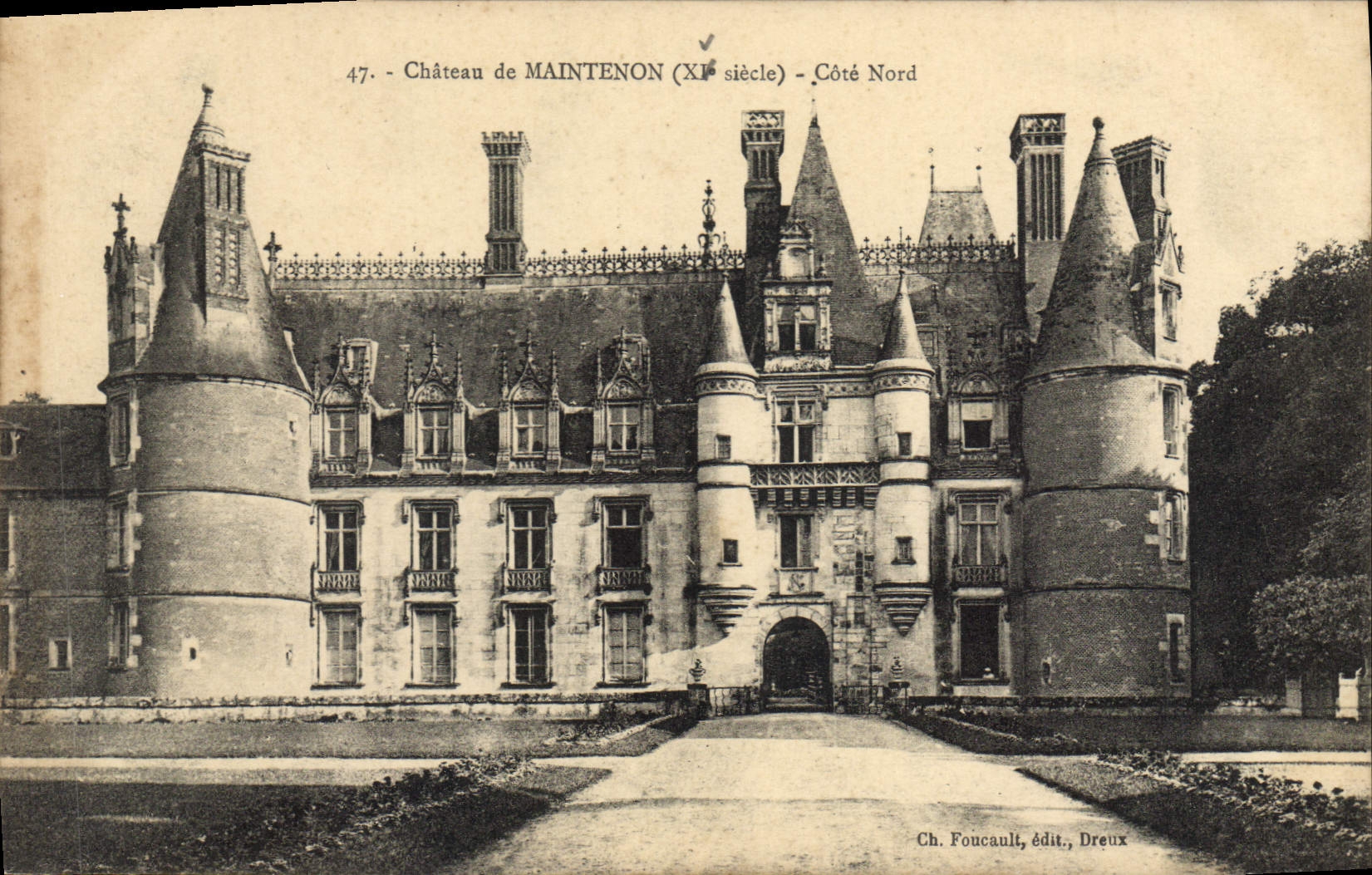 CPA Chateau de Maintenon XI siecle Cote Nord 