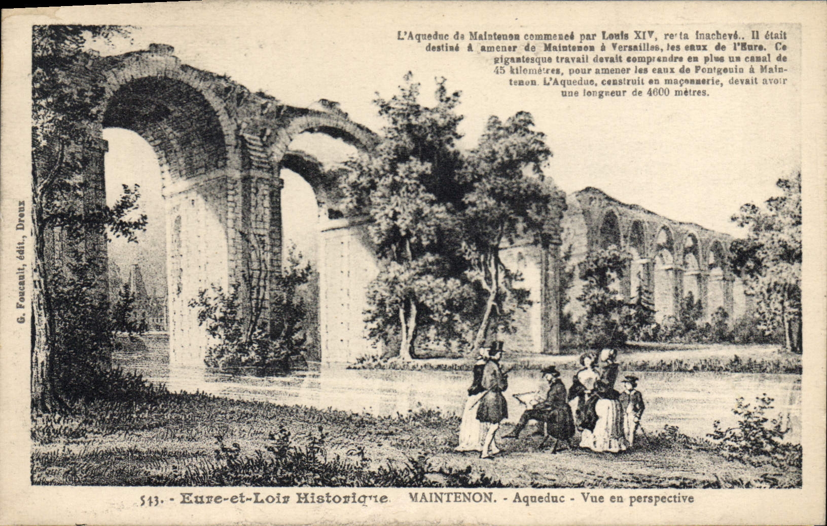 CPA Eure et Loir Historique Maintenon Aqueduc Vue en perspective