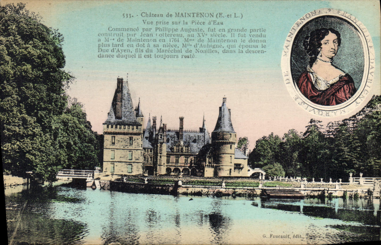CPA Chateau de Maintenon E et L Vue prise sur la Piece d'Eau