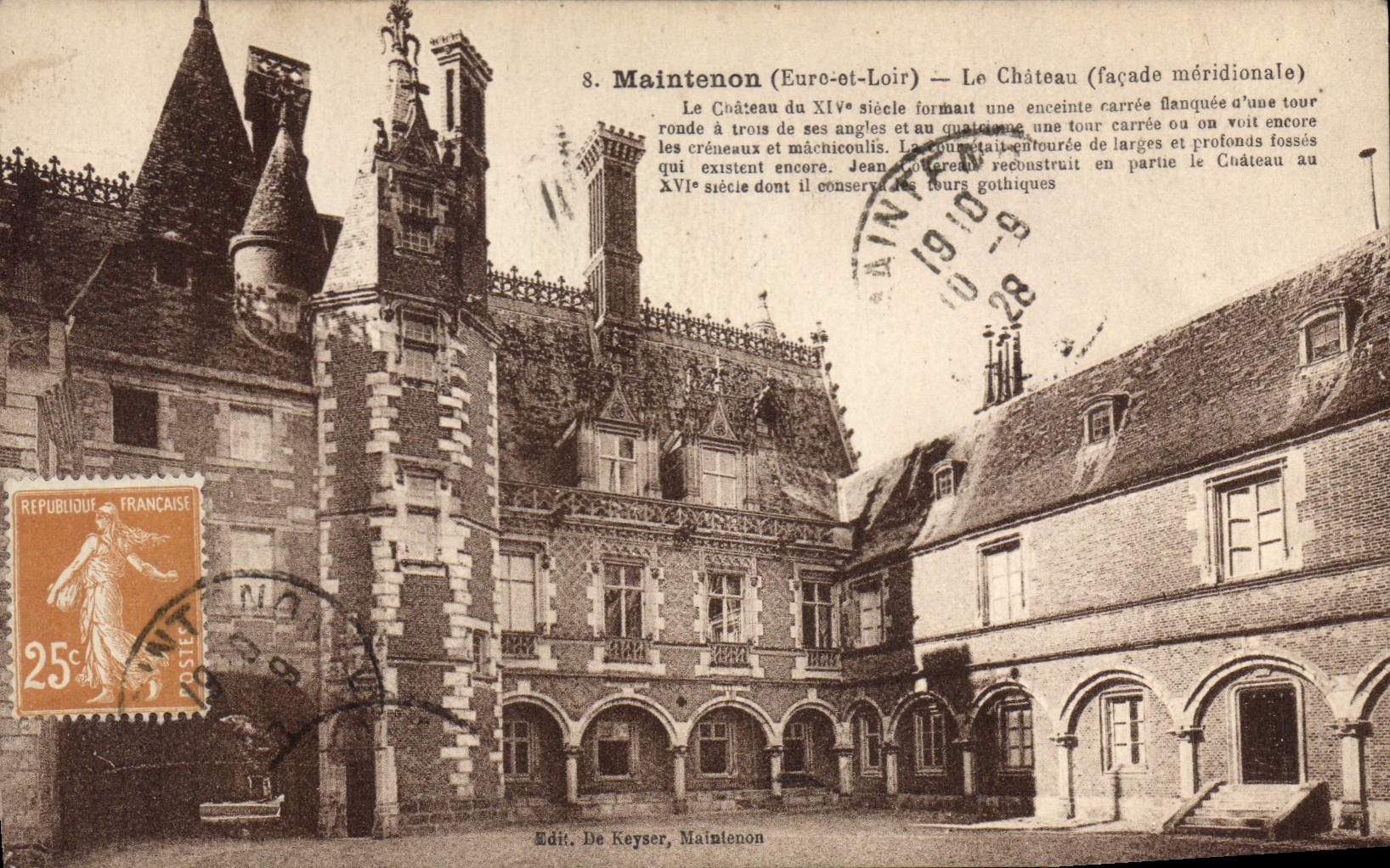 CPA Maintenon Eure et Loir Le Chateau facade meridionale 