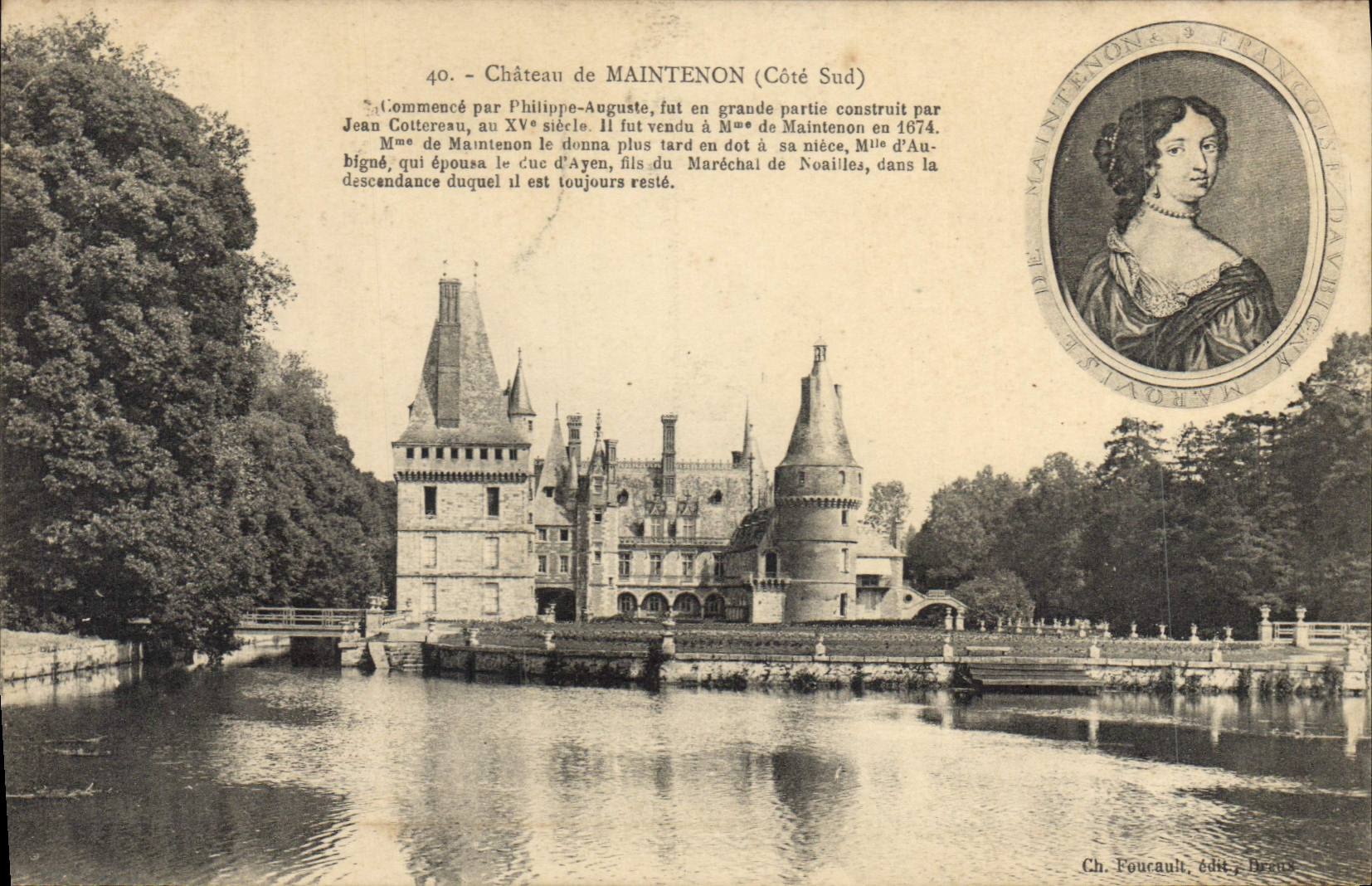CPA Chateau de Maintenon Cote Sud Commence par Philippe Auguste 