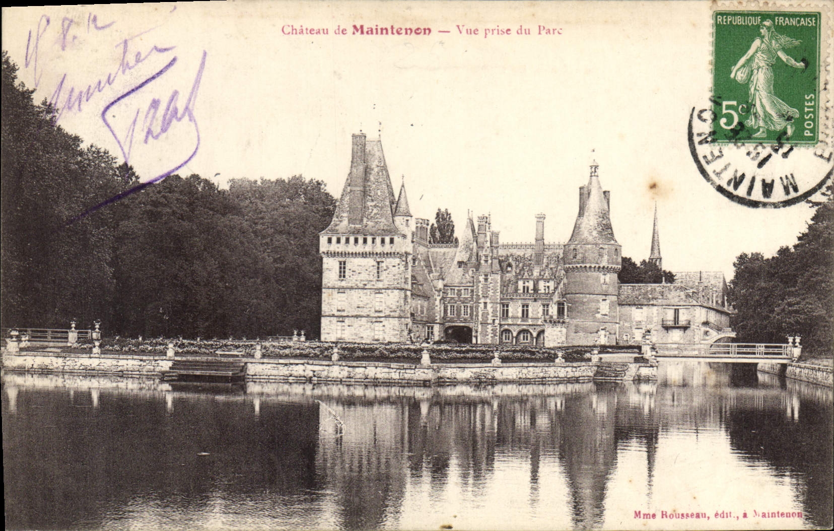CPA Chateau de Maintenon Vue prise du Parc