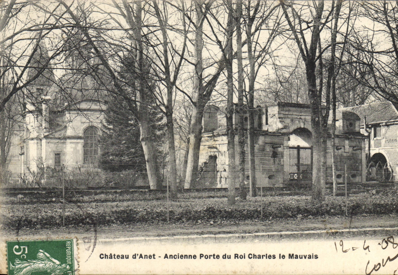 CPA Chateau d'Anet Ancienne Porte du Rou Charles le Mauvais