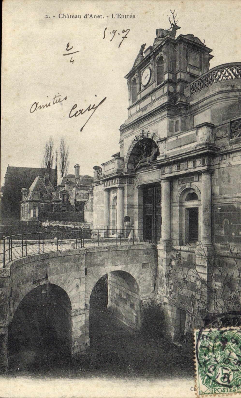 CPA Chateau d'Anet L'Entree 