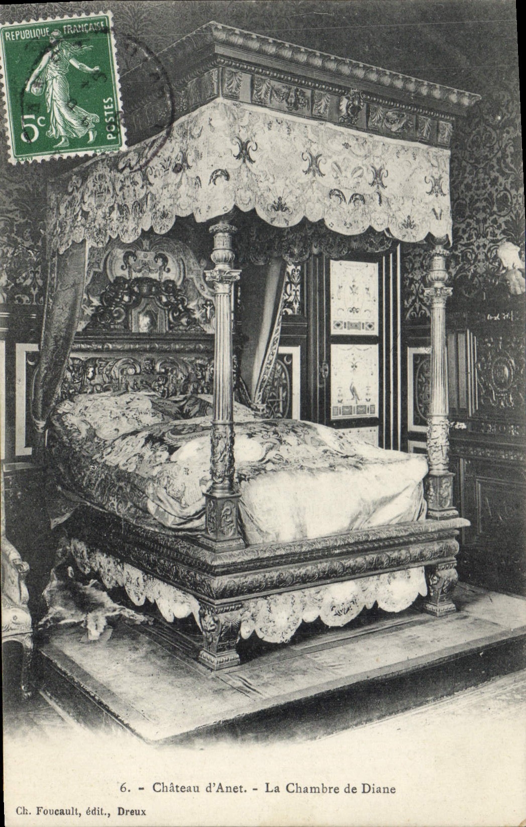 CPA Chateau d'Anet La Chambre de Diane 