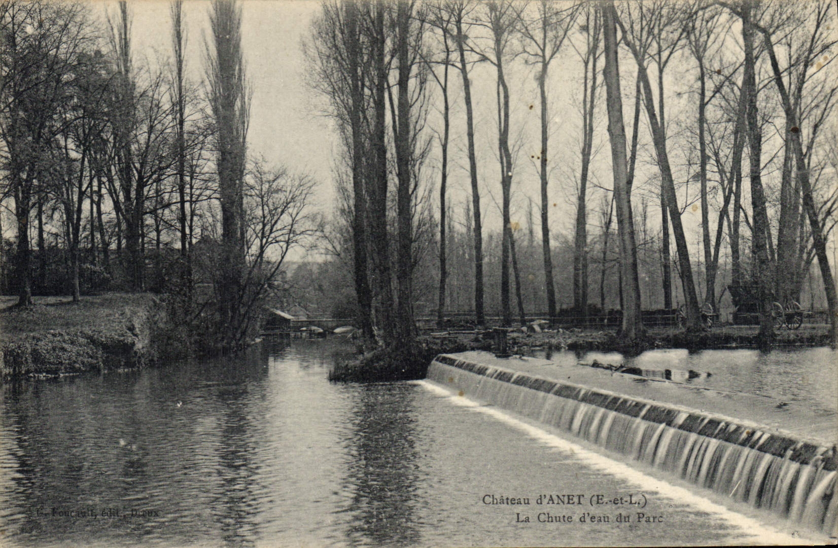 CPA Chateau d'Anet E et L La Chute d'eau du Parc