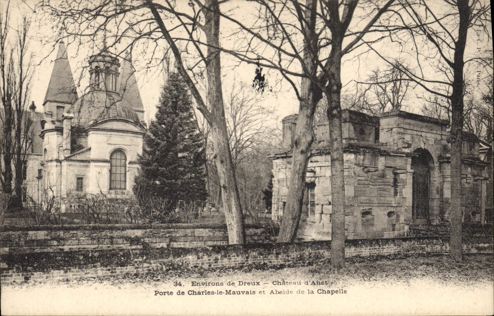 CPA Environs de Dreux Chateau d'Anet Porte de Charles le Mauvais et Abside de la chapelle