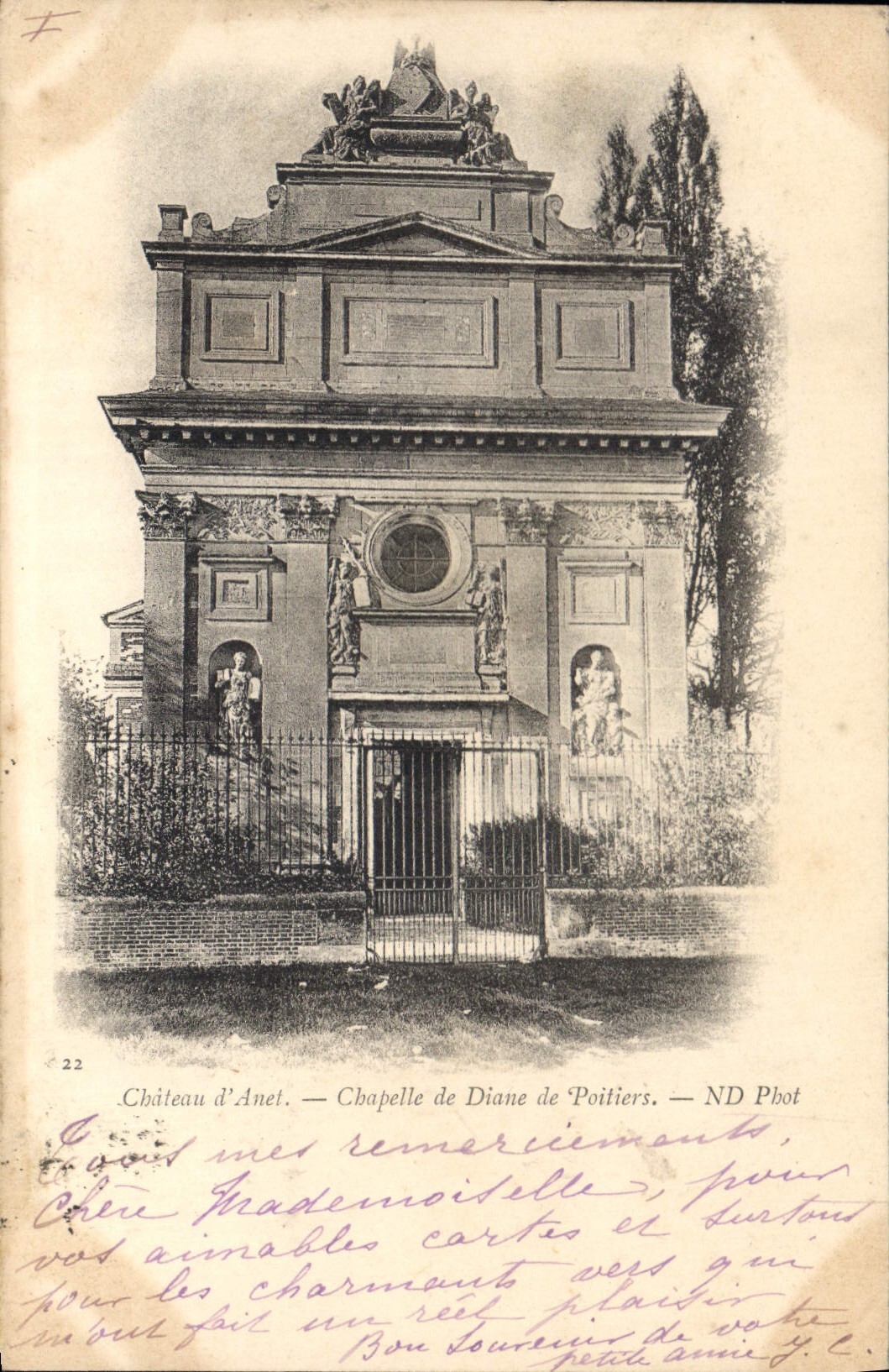 CPA Chateau d'Anet Chapelle de Diane de Poitres