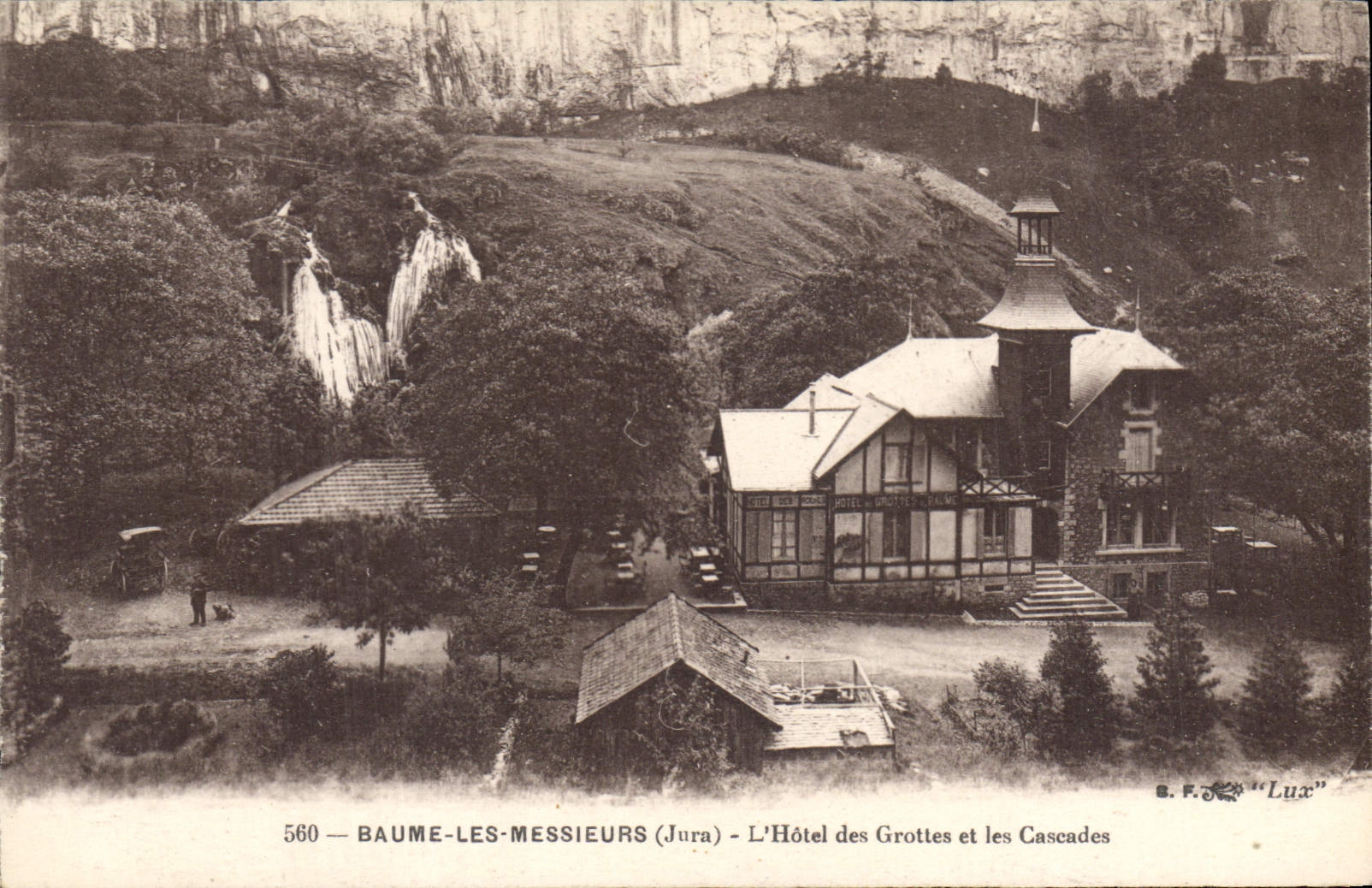 CPA Baume les Messieurs Jura L'Hotel des Grottes et les Cascades 