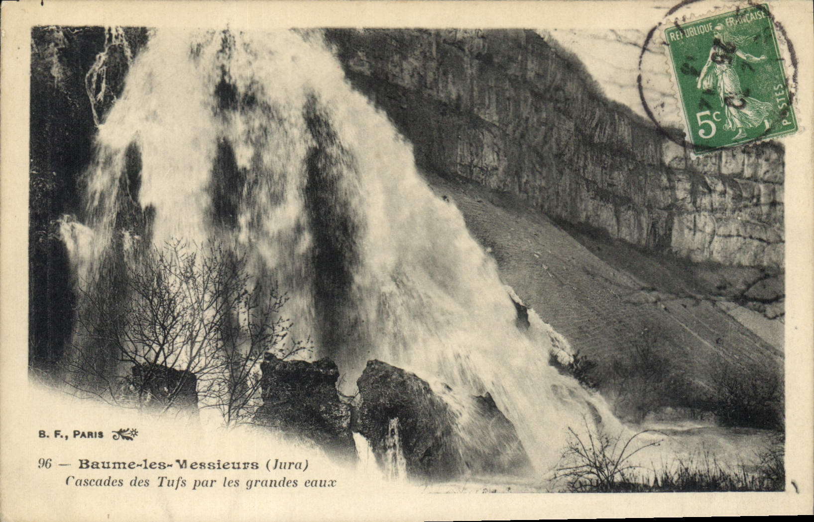 CPA Baume les Messieurs Jura Cascades des Tufs par les grandes eaux