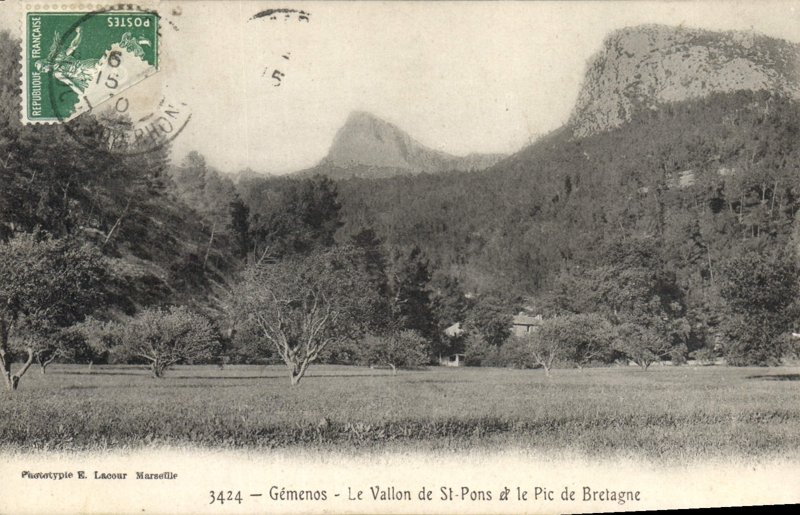 CPA Gemenos Le Vallon de St Pons et le Pic de Bretagne