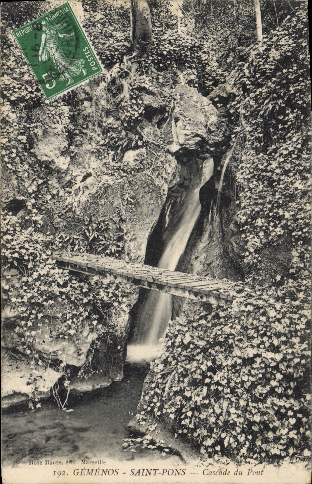 CPA Gemenos Saint Pons Cascade du Pont
