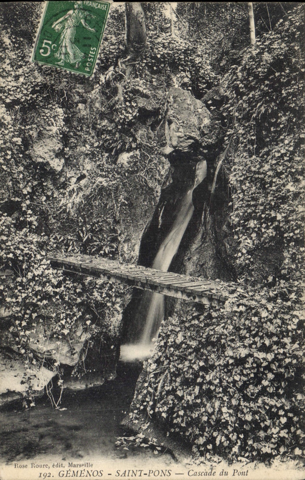 CPA Gemenos Saint Pons Cascade du Pont