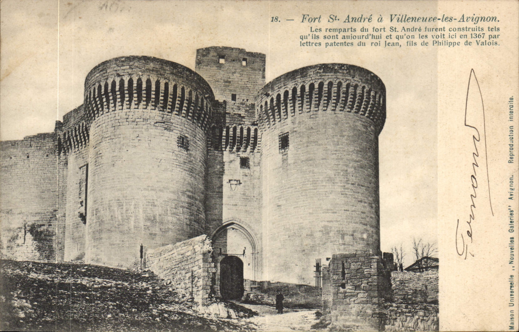 CPA Fort St Andre a Villeneuve les Arignon Les remparts du fort St Andre