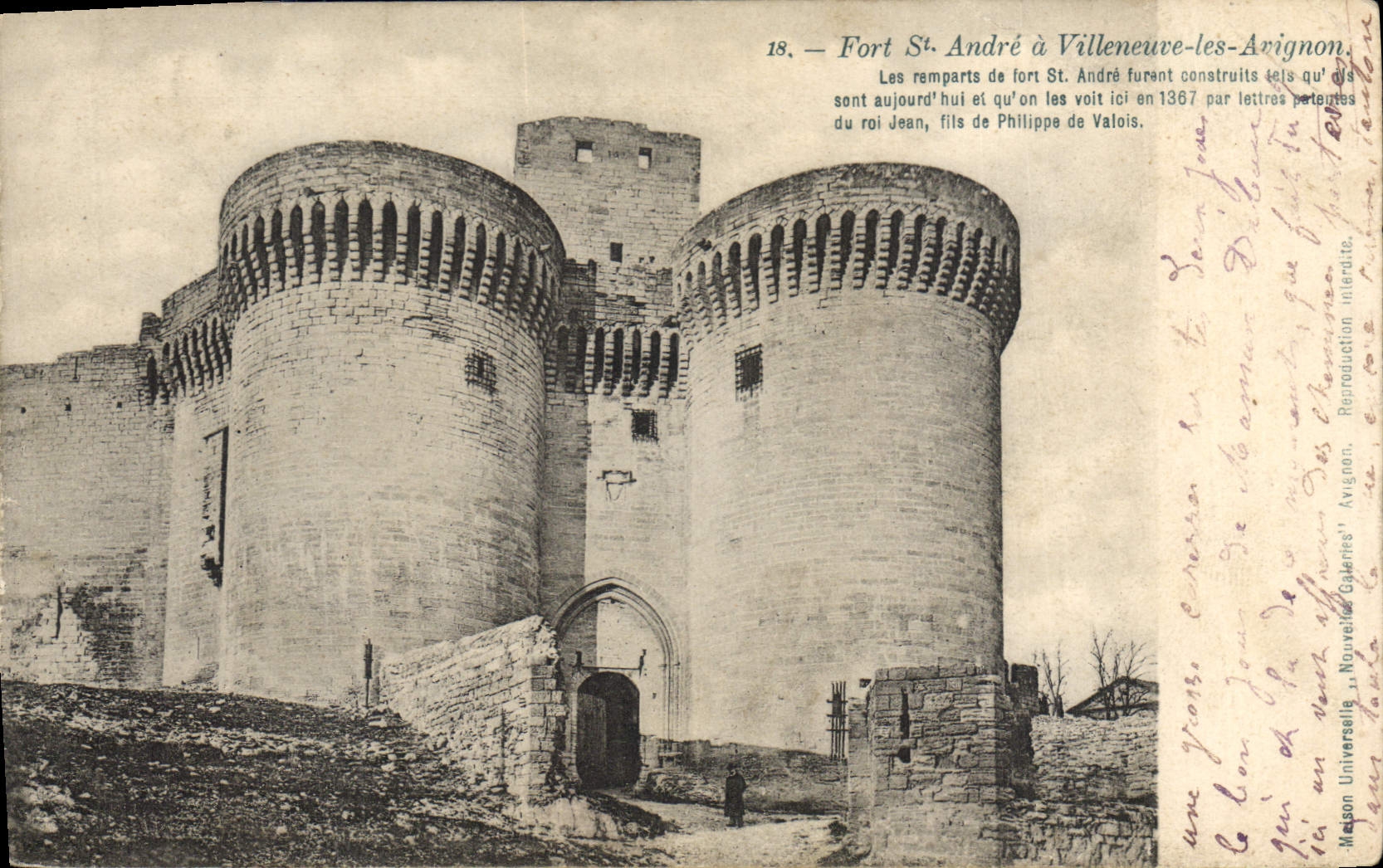 CPA Fort St Andre a Villeneuve les Avignon Les remparts de fort St Andre