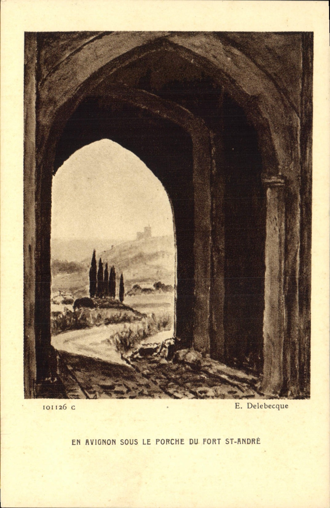 CPA En Avignon sous le Ponche du Fort St Andre 
