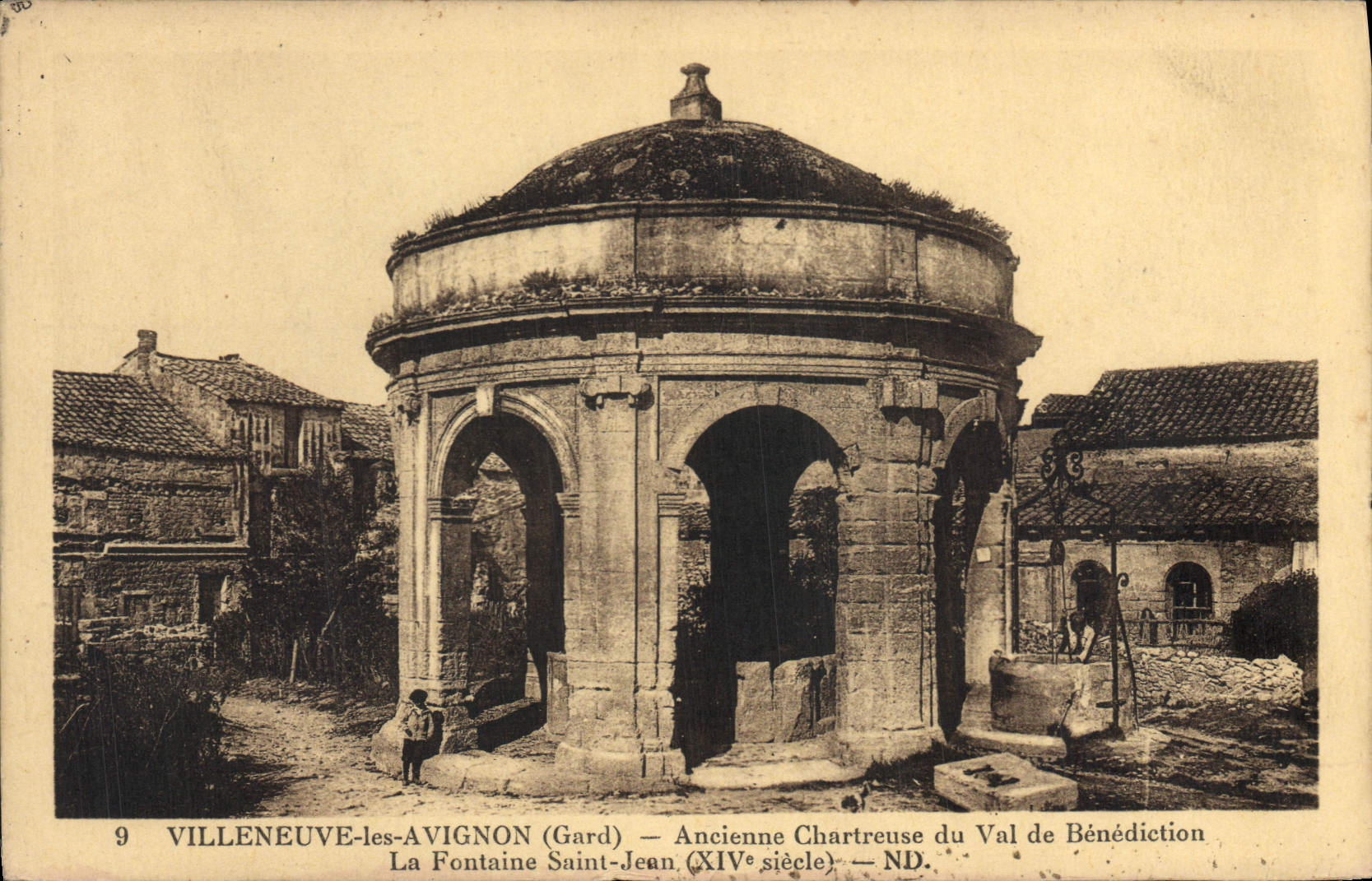 CPA Villeneuve les Avignon Gard Ancienne Chartreuse du Val de Benediction La fontaine Saint Jean