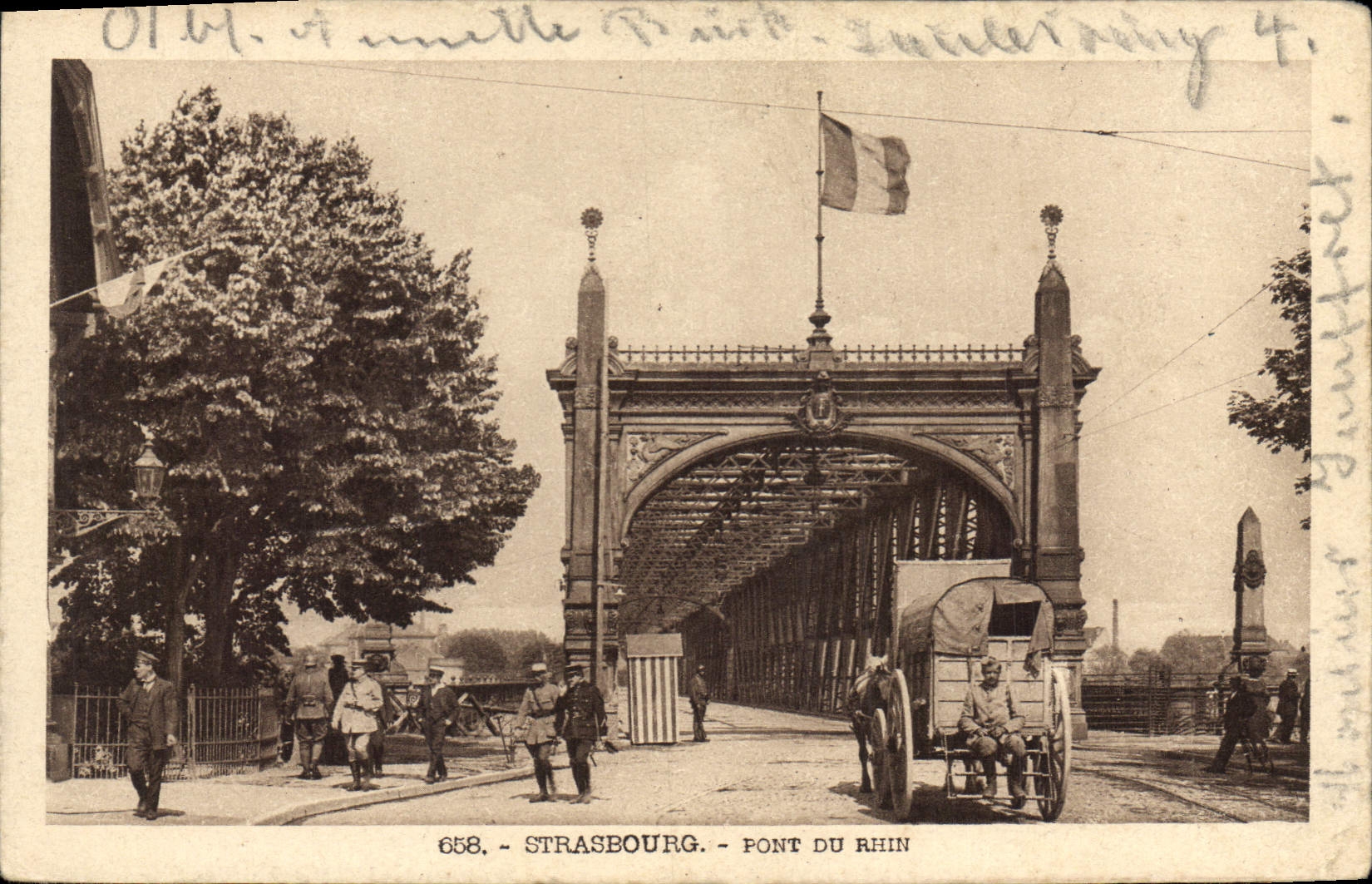 CPA Strasbourg Pont du Rhin 