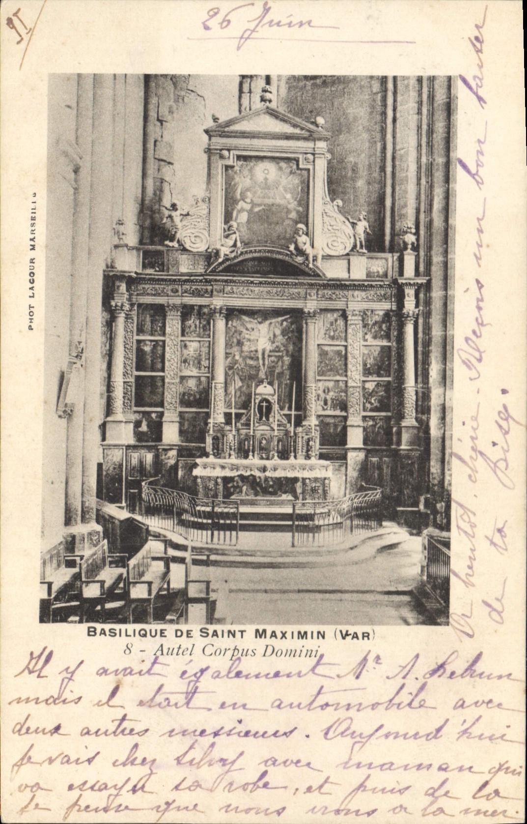 CPA Basilique de Saint Maximin Var Autel Corpus Domini 