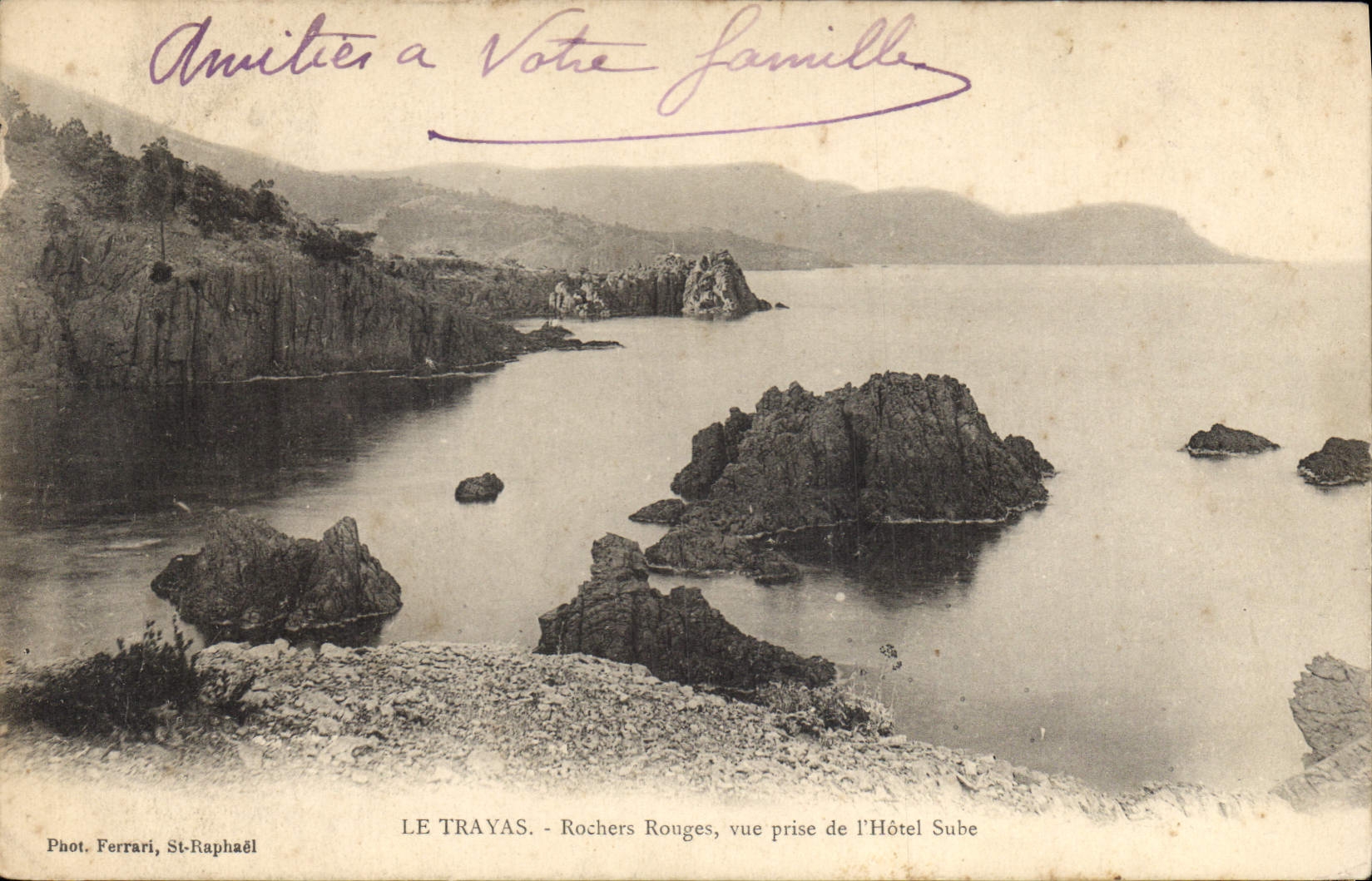 CPA Le Trayas Rochers vue prise de l'Hotel Sube