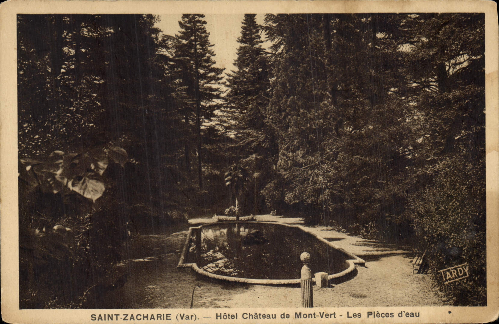 CPA Saint Zacharie Var Hotel Chateau de Mont Ver Les Pieces d'eau