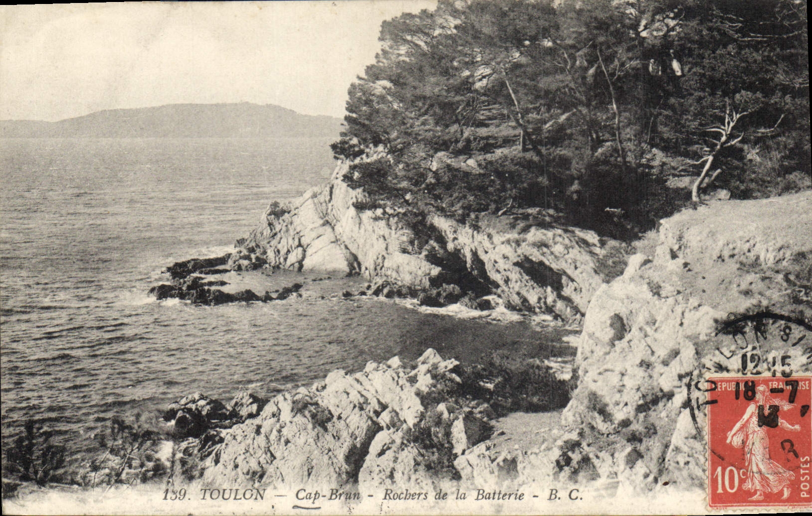 CPA Toulon Cap Brun Rochers de la Batterie 