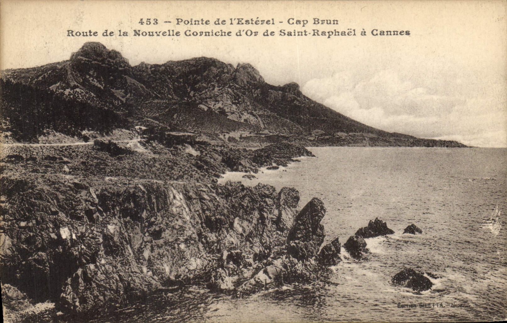 CPA Pointe de l'Esterel Cap Brun Route de la Nouvelle Corniche d'Or de Saint Raphael u Cannes 