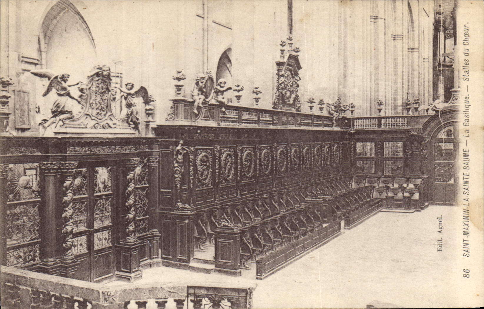 CPA Saint Maximin la Sainte Baume La Baslique Stalles du Choeur