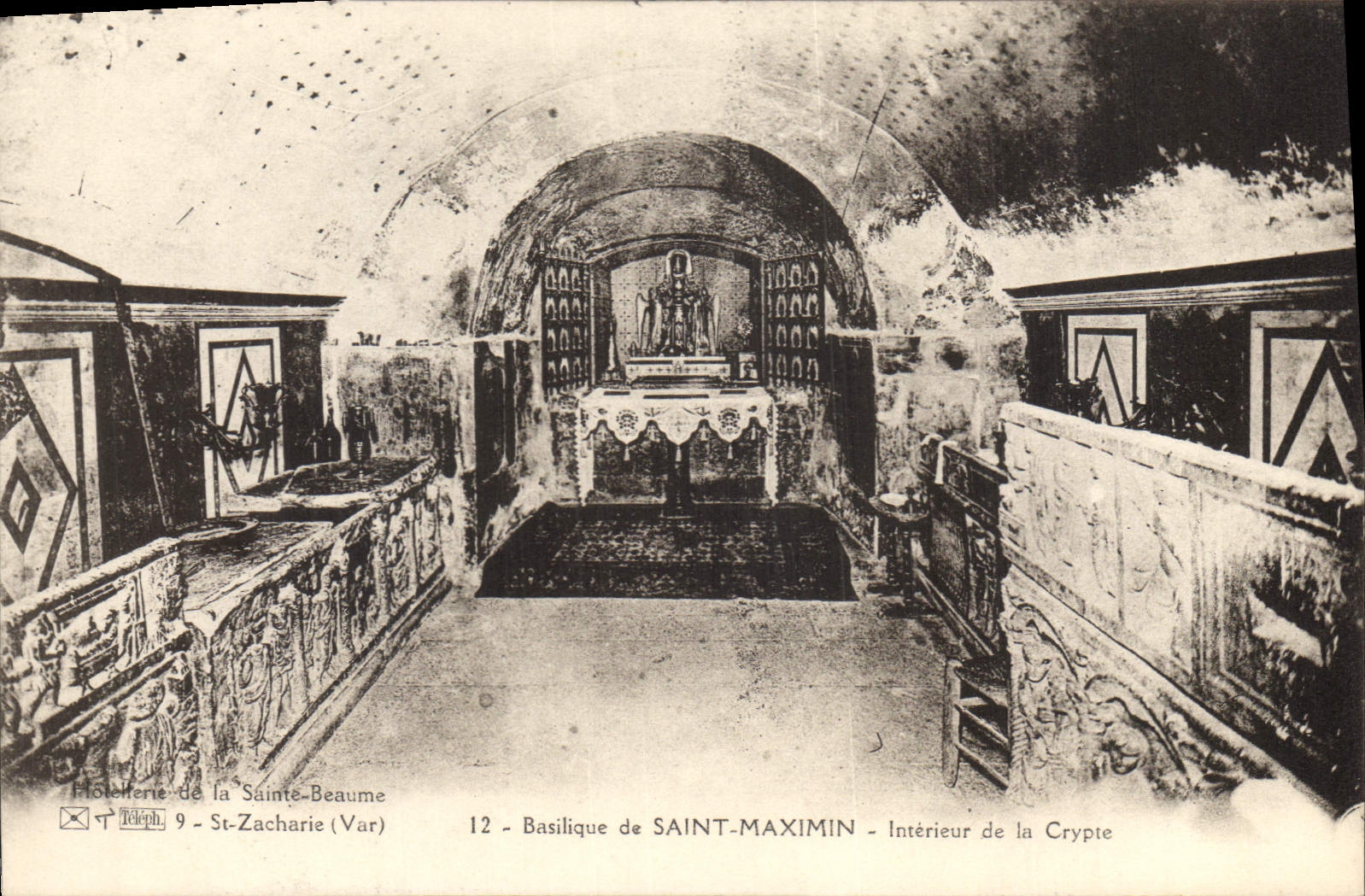 CPA Saint Baume Basilique de Saint Maximin Interieur de la Crypte 