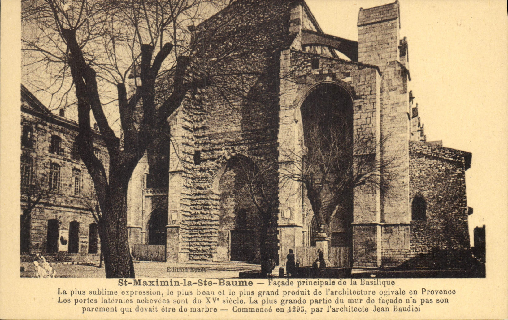 CPA St Maximin la Ste Baume Facade principale de la Basilique La plus sublime expression 