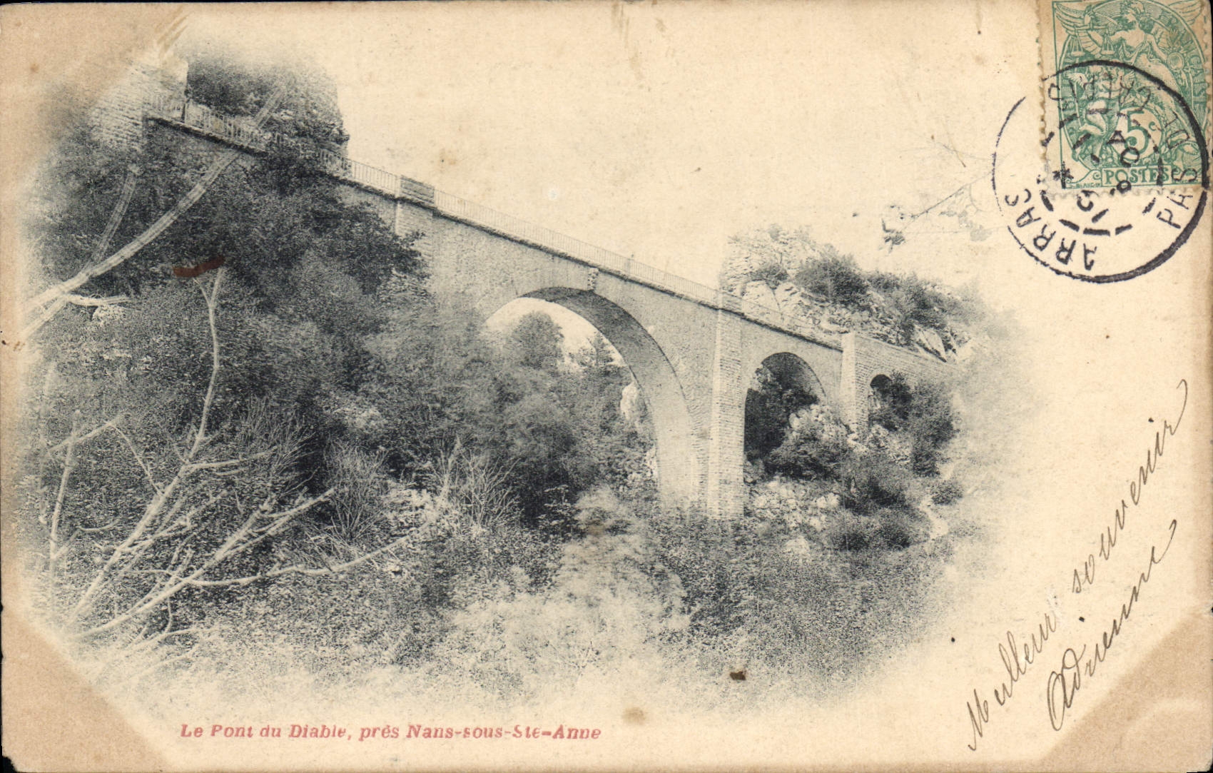 CPA Le Pons au Diable pres Nans sous Ste Anne 