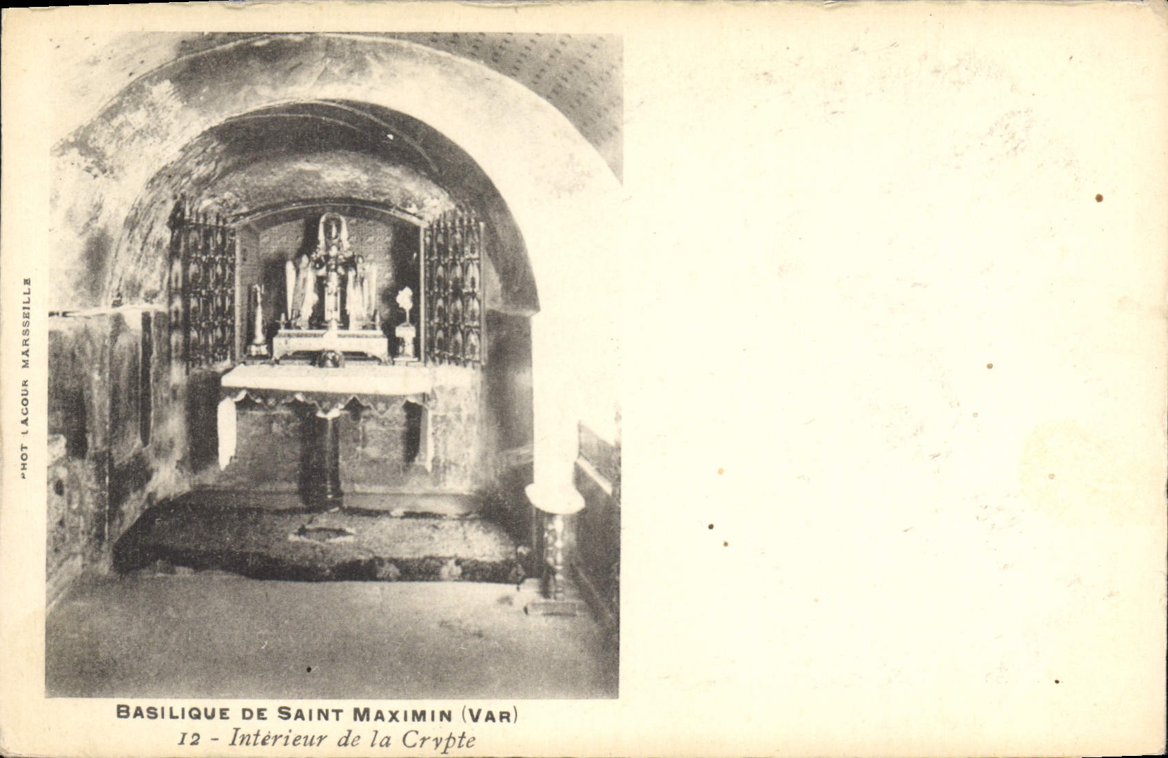 CPA Basilique de Saint Maximin Var Interieur de la Crypte