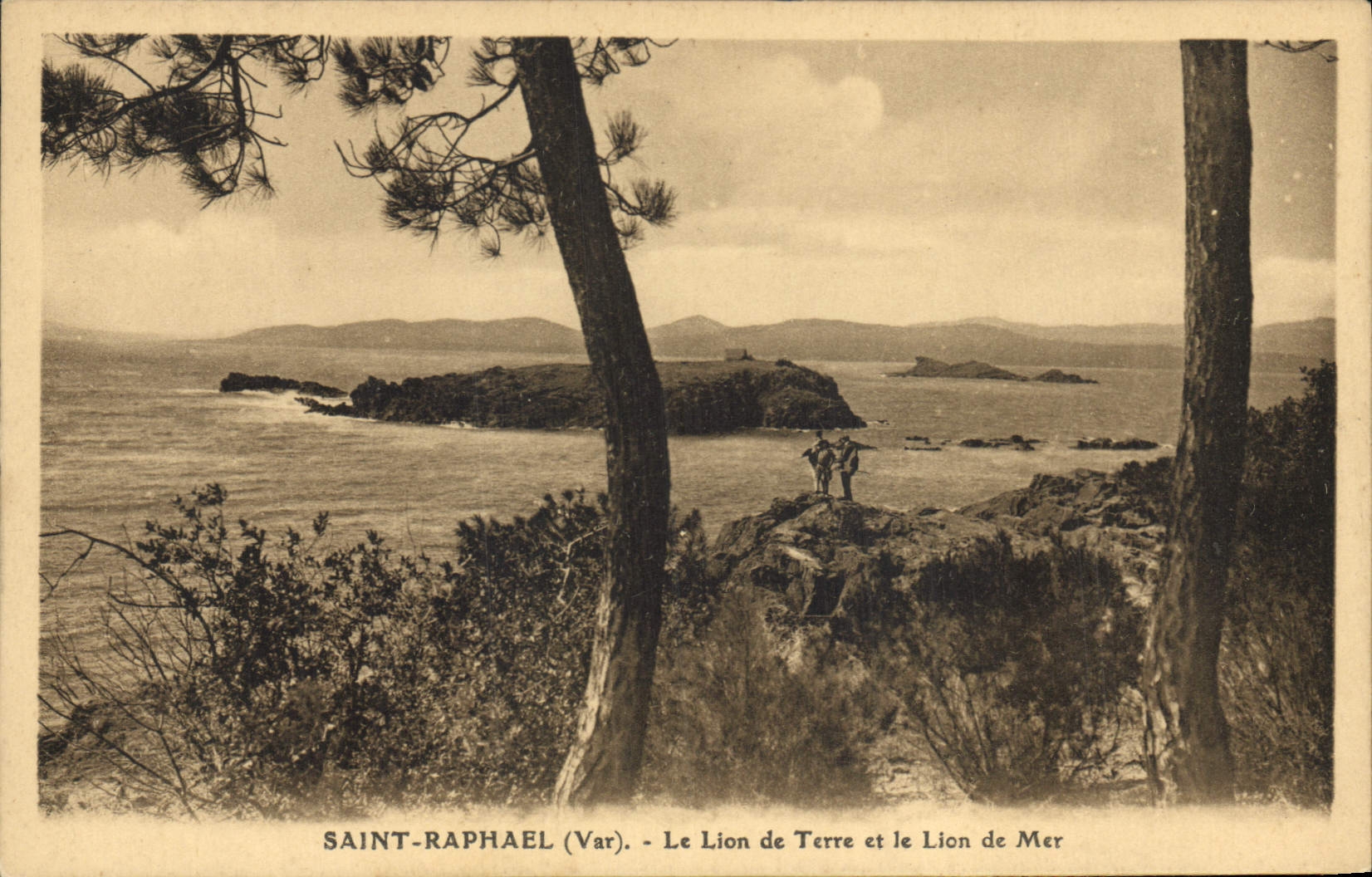 CPA Saint Raphael Var Le Lion de Terre et le Lion de Mer 