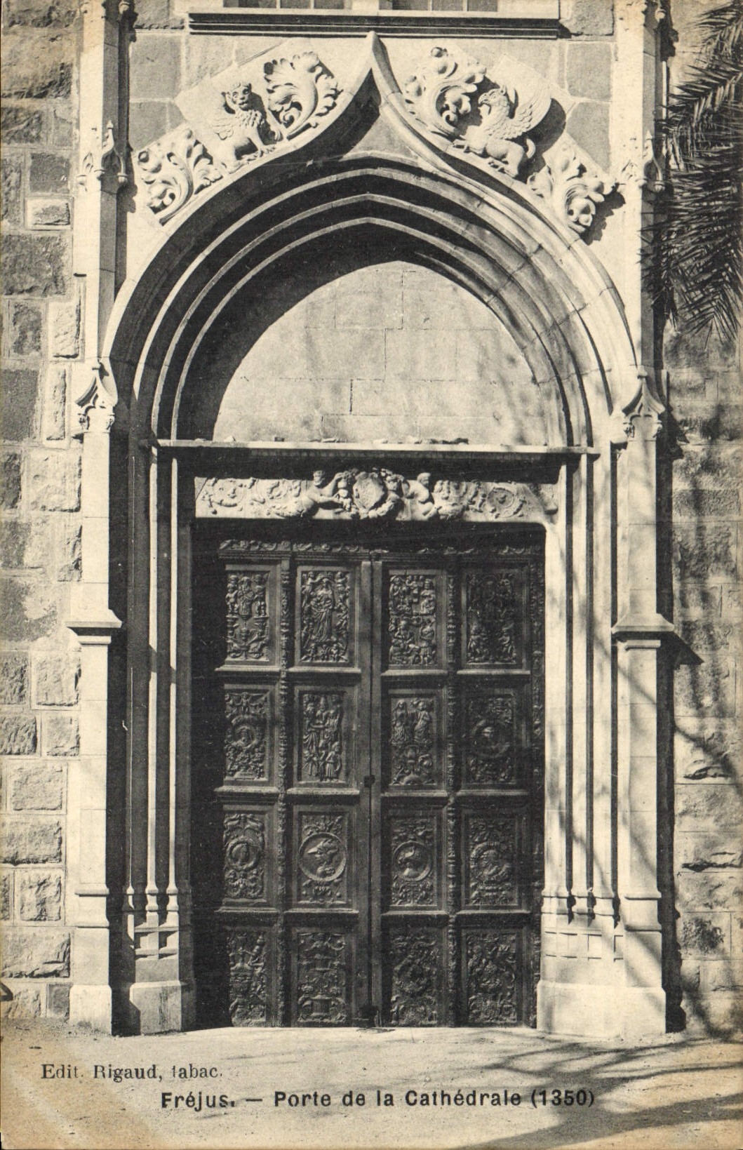 CPA Frejus Porte de la Cathedrale 1350 