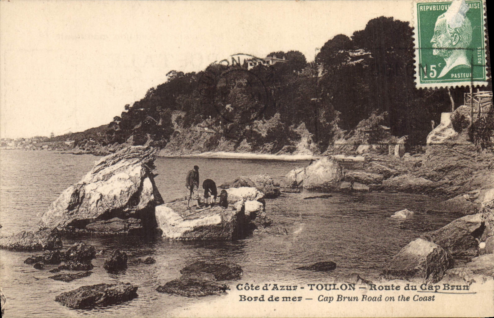 CPA Cote d'Azur Toulon Route du Cap Brun Bord de mer 