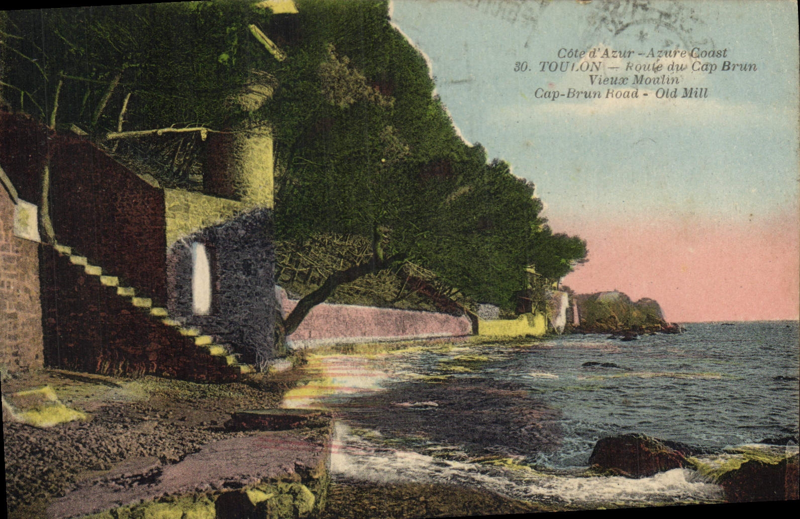 CPA Cote d'Azur Toulon Vieux Moulin Cap Brun Road 