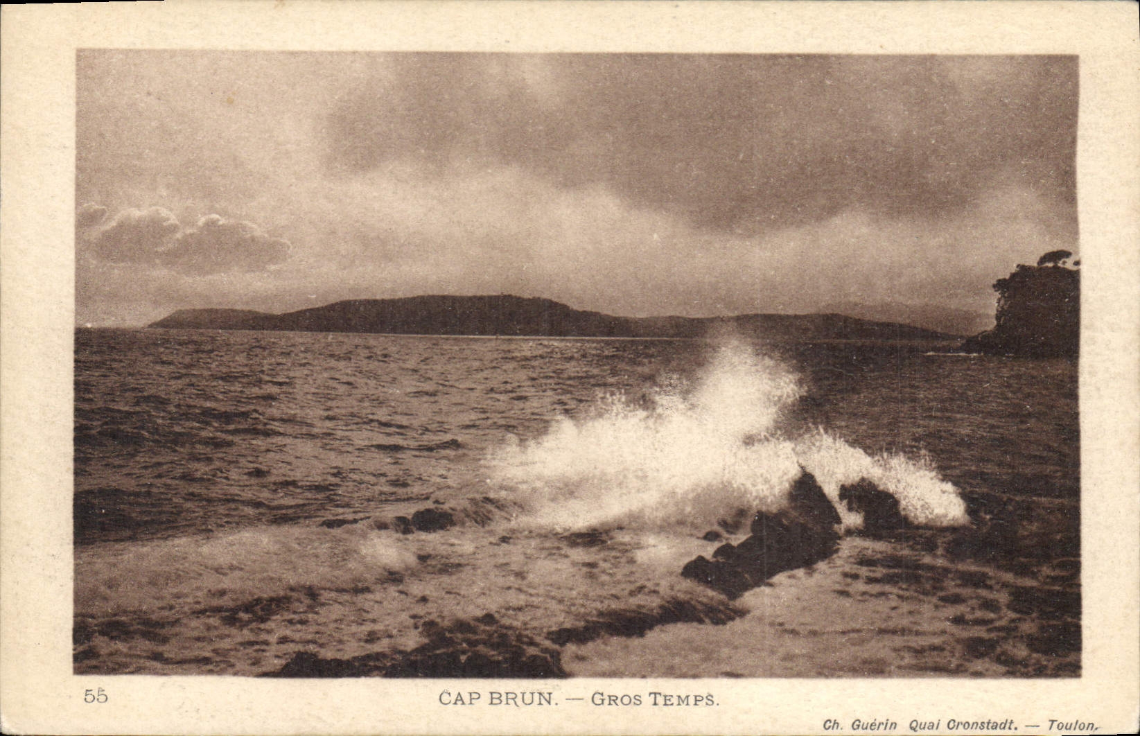 CPA Cap Brun Gros Temps 