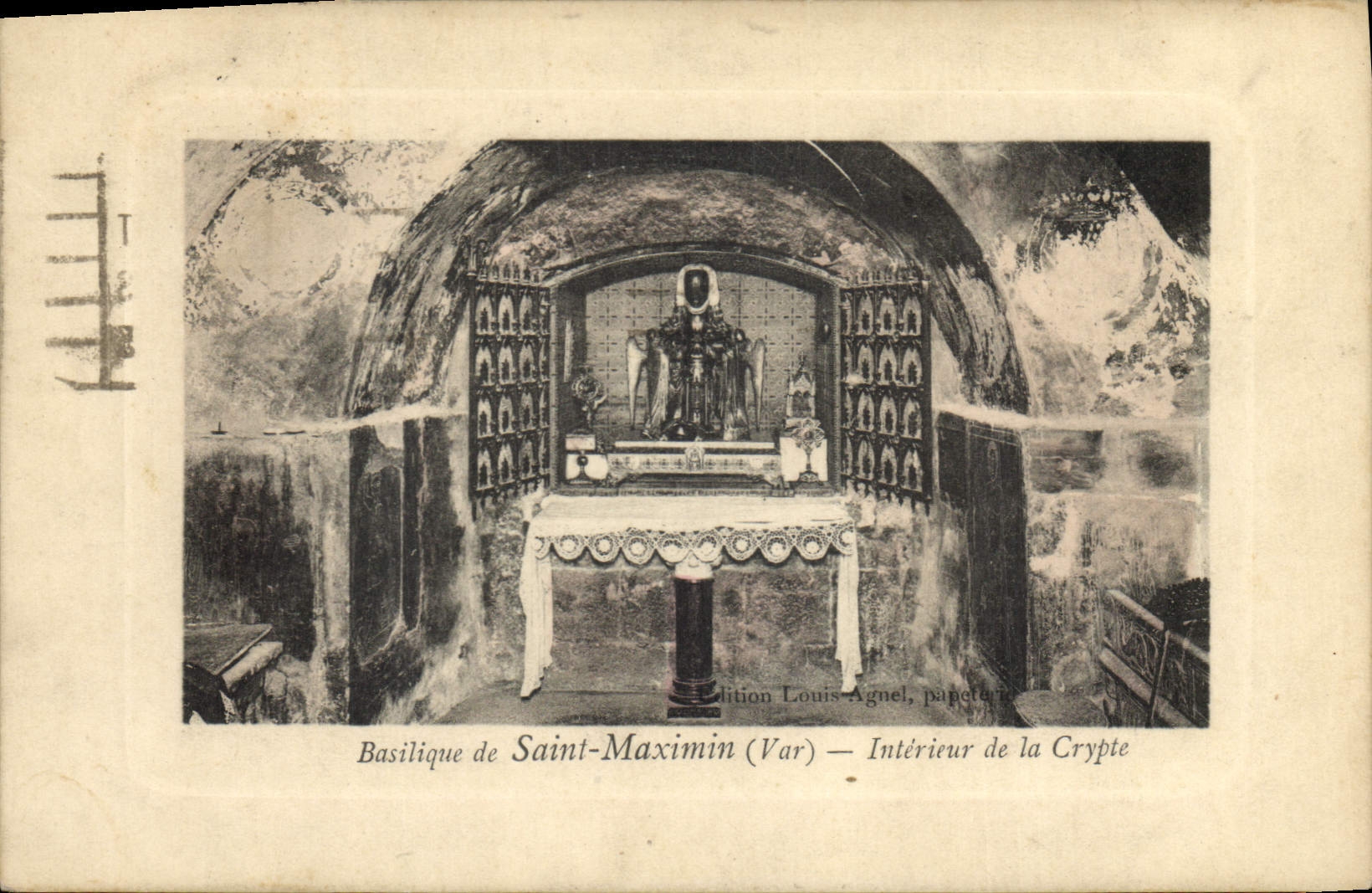 CPA Basilique de Saint Maximin Var Interieur de la Crypte 