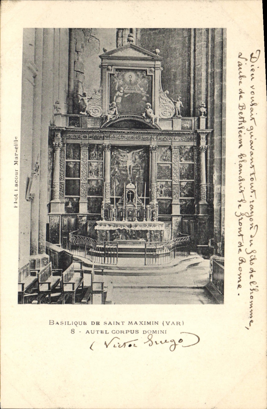 CPA Basilique de Saint Maximin Var Autel Corpus Domini 