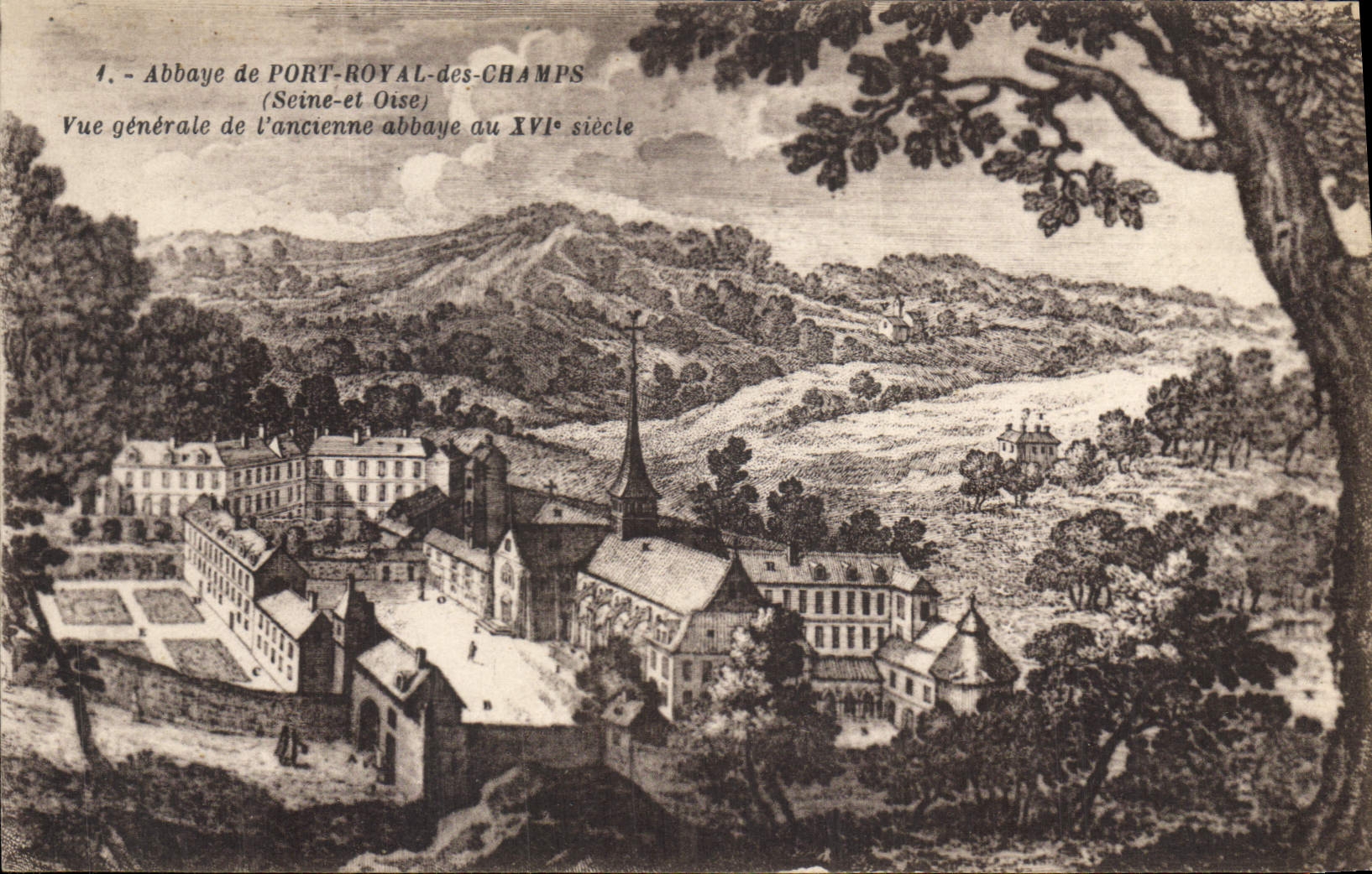 CPA Abbaye de Port Royal des Champs Seine et Oise Vue generale de l'ancienne abbaye au XVI siecle 