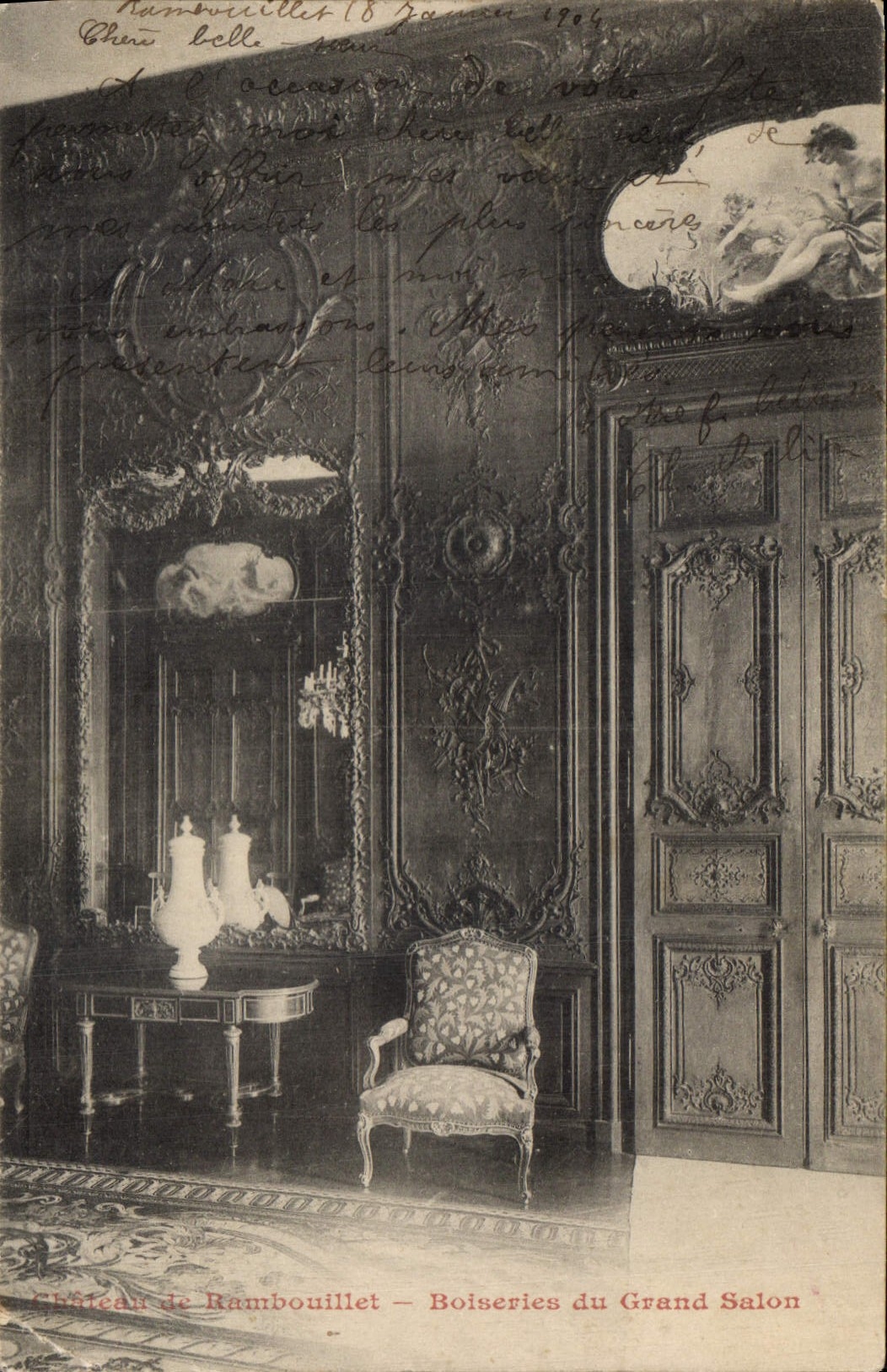 CPA Chateau de Rambouillet Boiseries du Grand Salon 