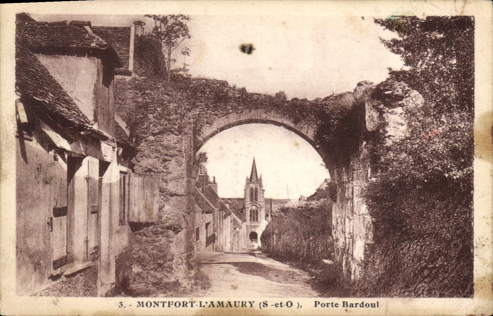 CPA Montfort l'Amaury S et O Porte Bardoul 